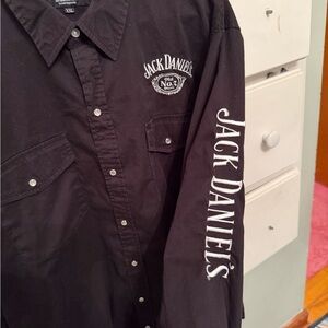 Jack Daniel's Black Button-Up Shirt